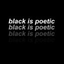 blog logo of black is poetic